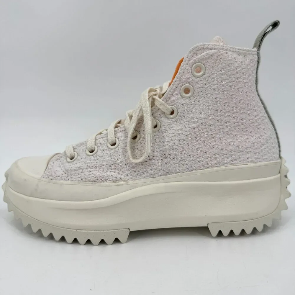 CONVERSE Run Star Hike White Orange Platform Sneakers Size 9